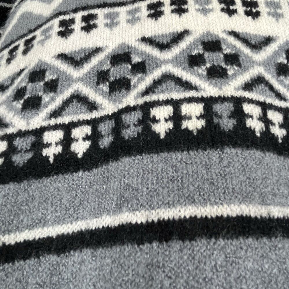 Women Caslon By Norstrom Long Cardigan Aztec Tribal Boho Open Front Size S - Picture 12 of 15